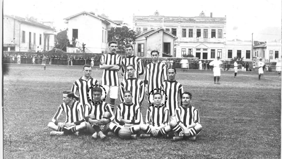 A equipe do Botafogo em 1909